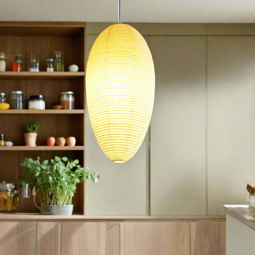 Luminous Serenity Japandi Paper Pendant Light