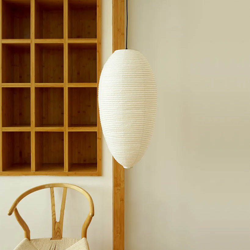 Luminous Serenity Japandi Paper Pendant Light