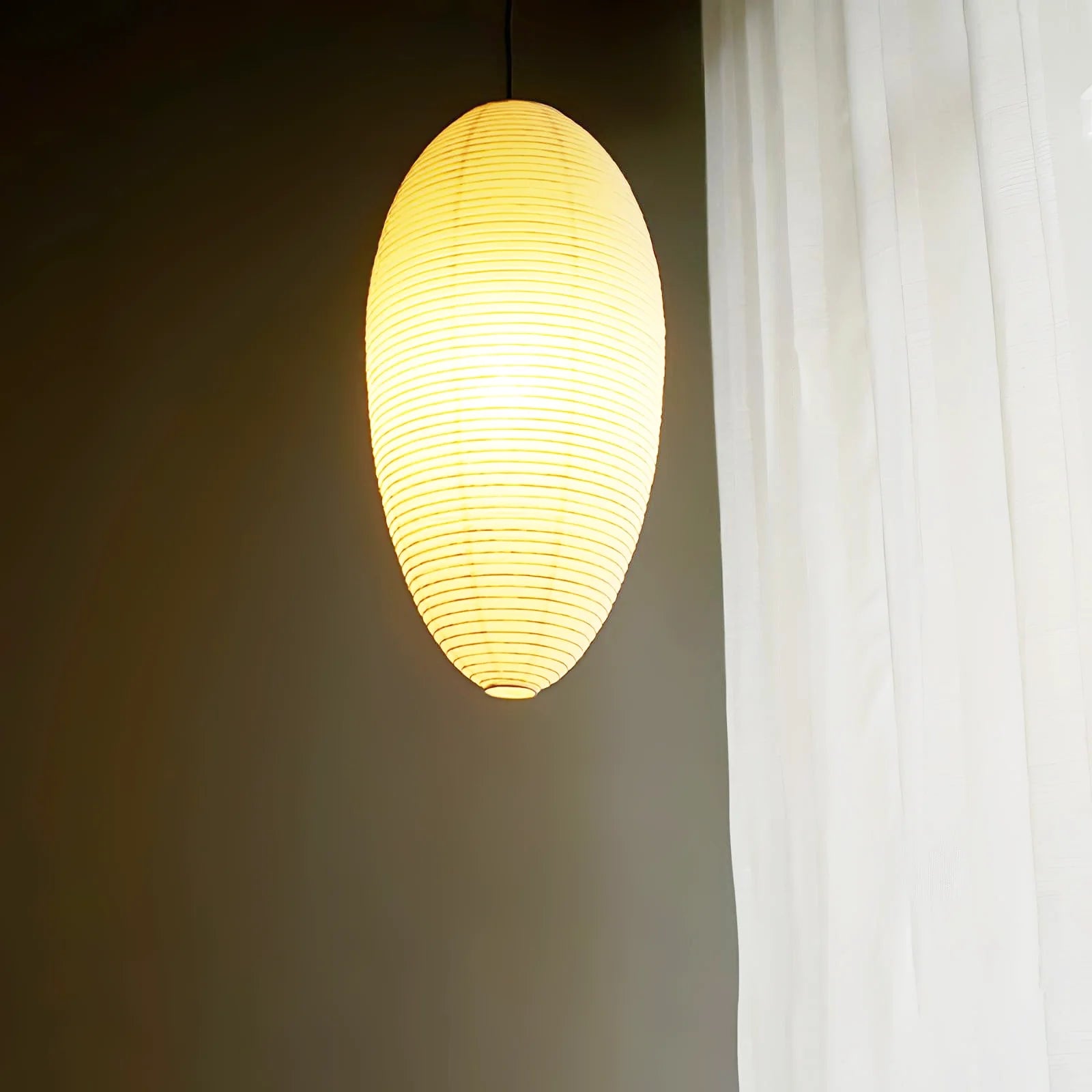 Luminous Serenity Japandi Paper Pendant Light