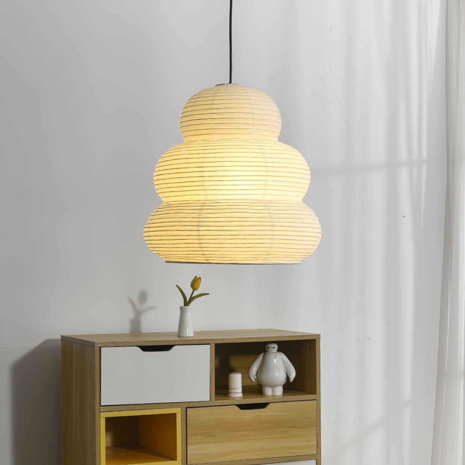 Akari Gourd Washi Paper Pendant Light