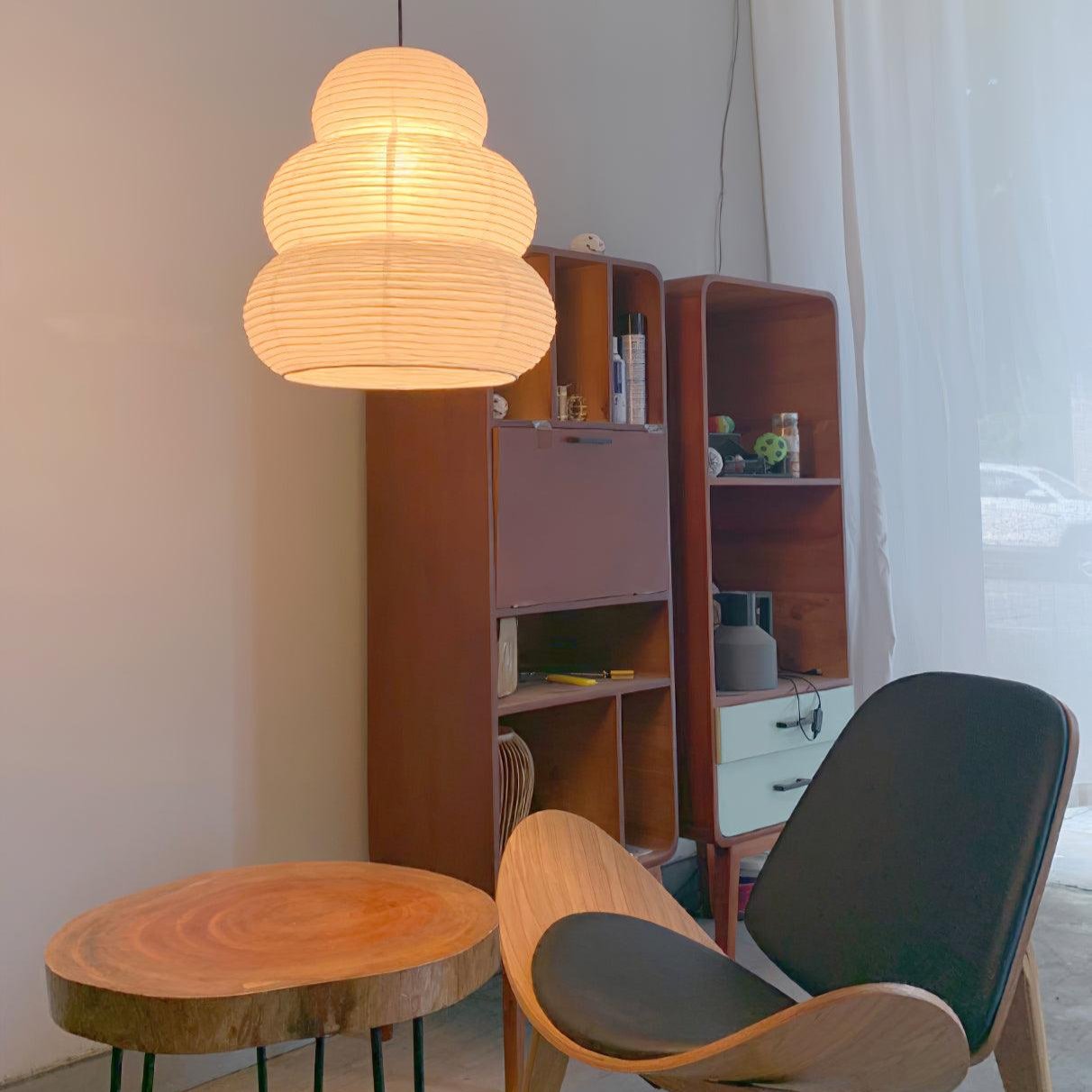 Akari Gourd Washi Paper Pendant Light