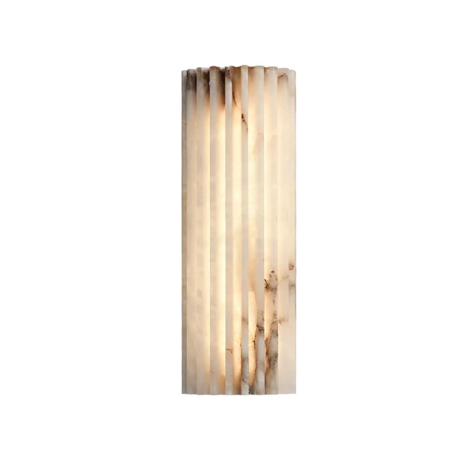 Alvia Ribbed Alabaster Wall Lamp