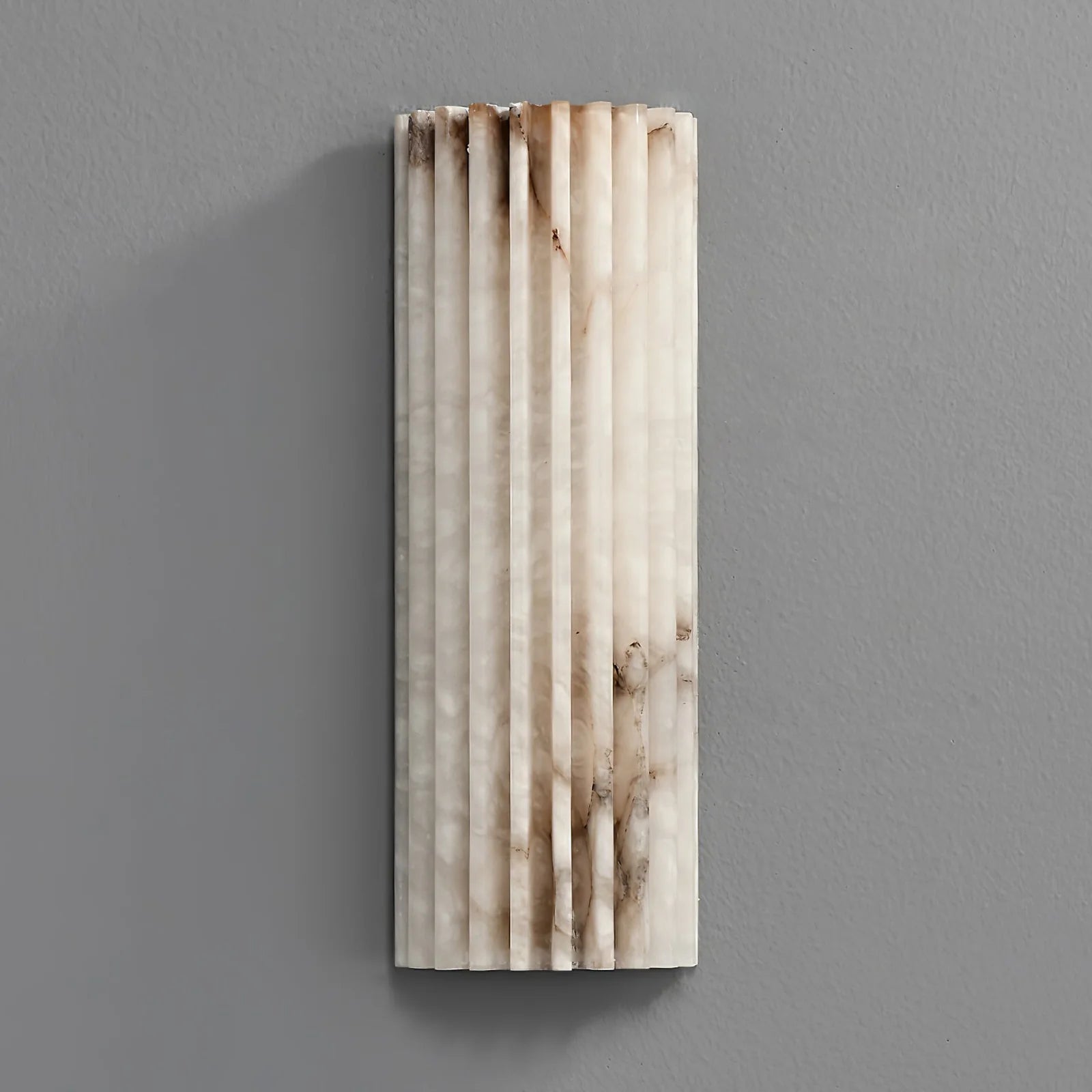 Alvia Ribbed Alabaster Wall Lamp
