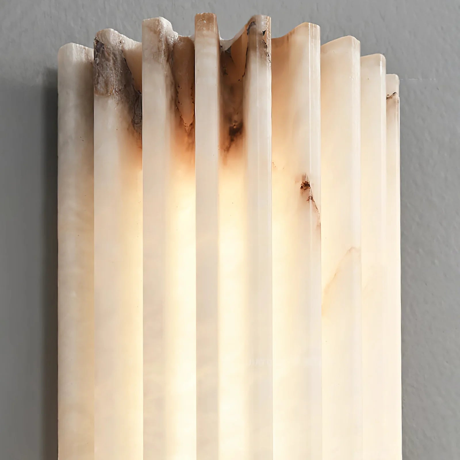 Alvia Ribbed Alabaster Wall Lamp