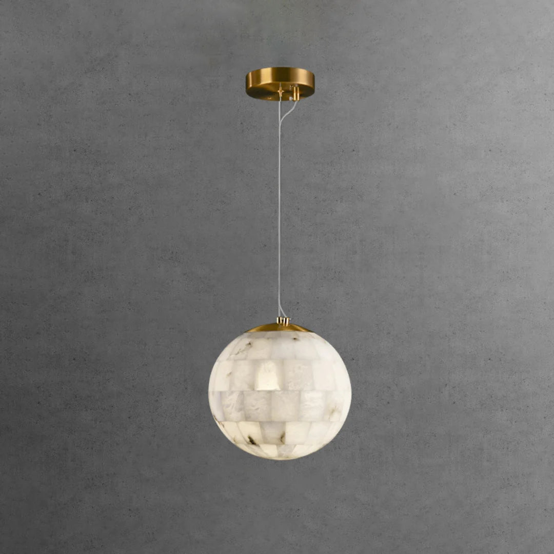 Celeste Orb Alabaster Pendant Light