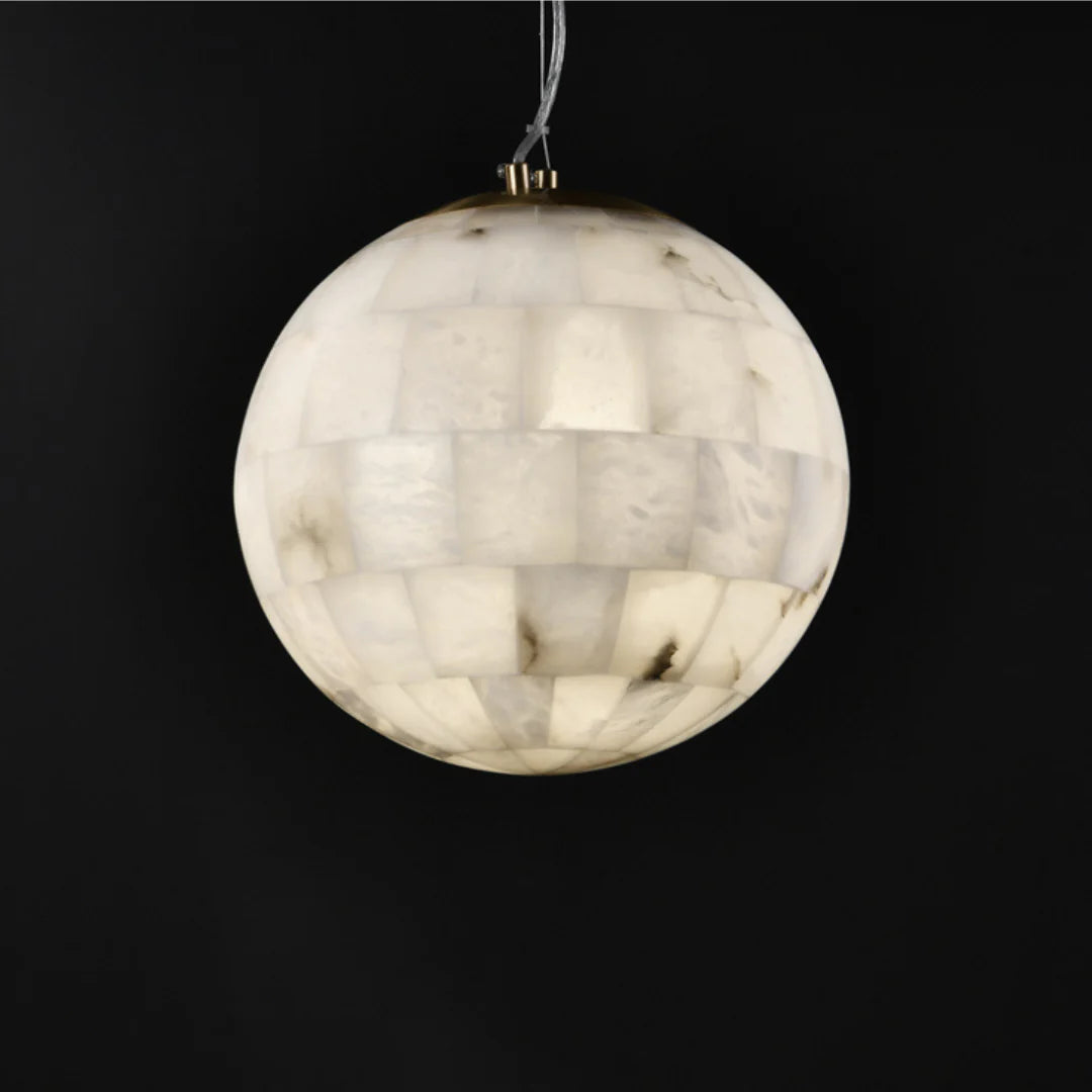 Celeste Orb Alabaster Pendant Light