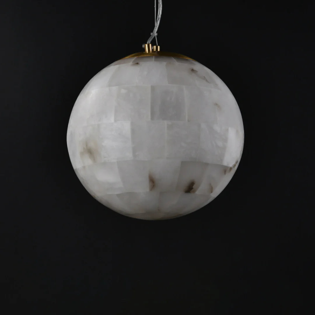 Celeste Orb Alabaster Pendant Light