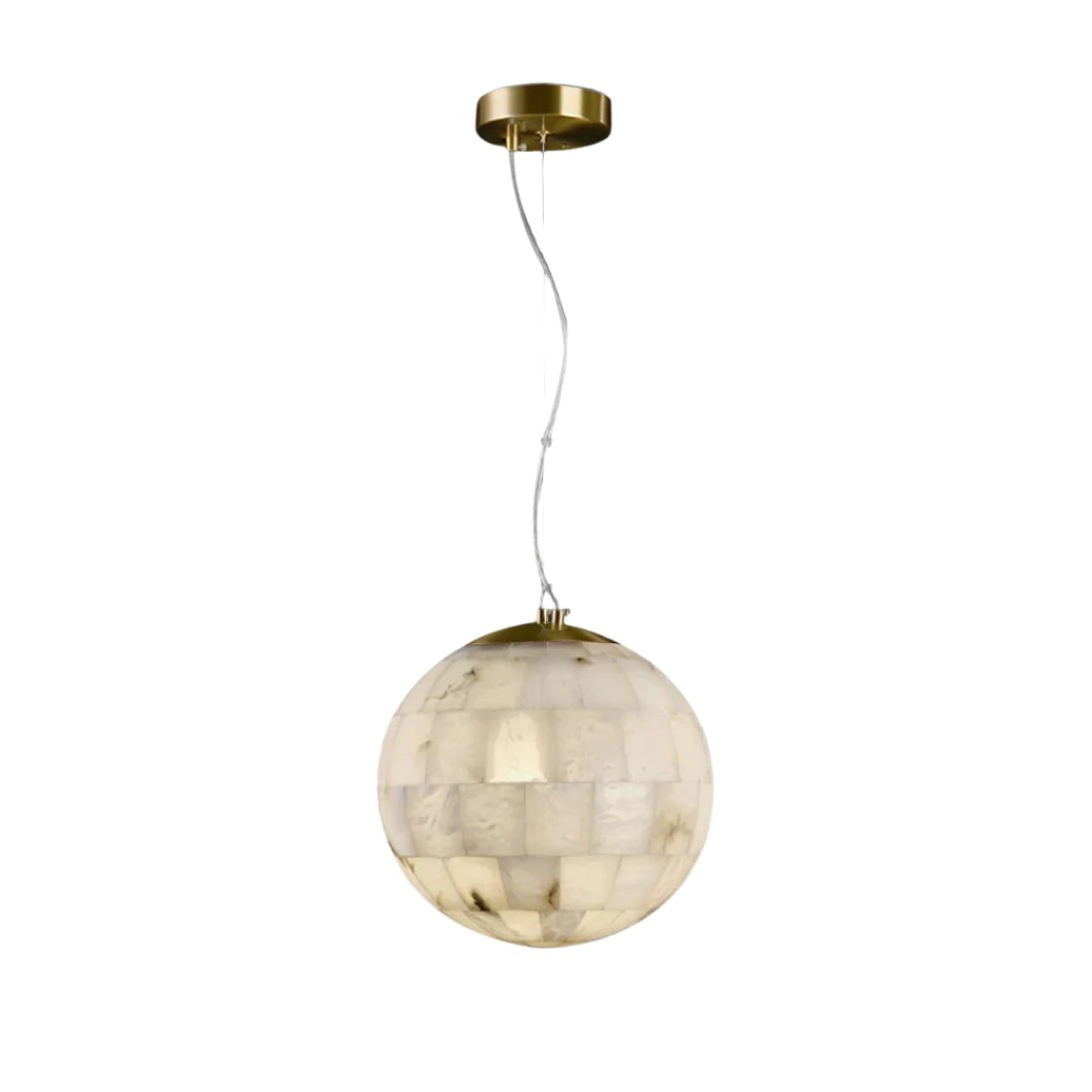 Celeste Orb Alabaster Pendant Light