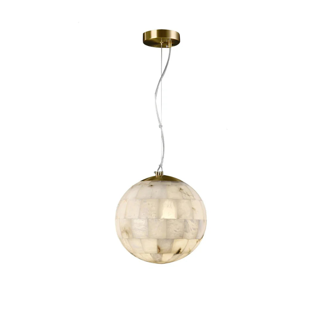 Celeste Orb Alabaster Pendant Light