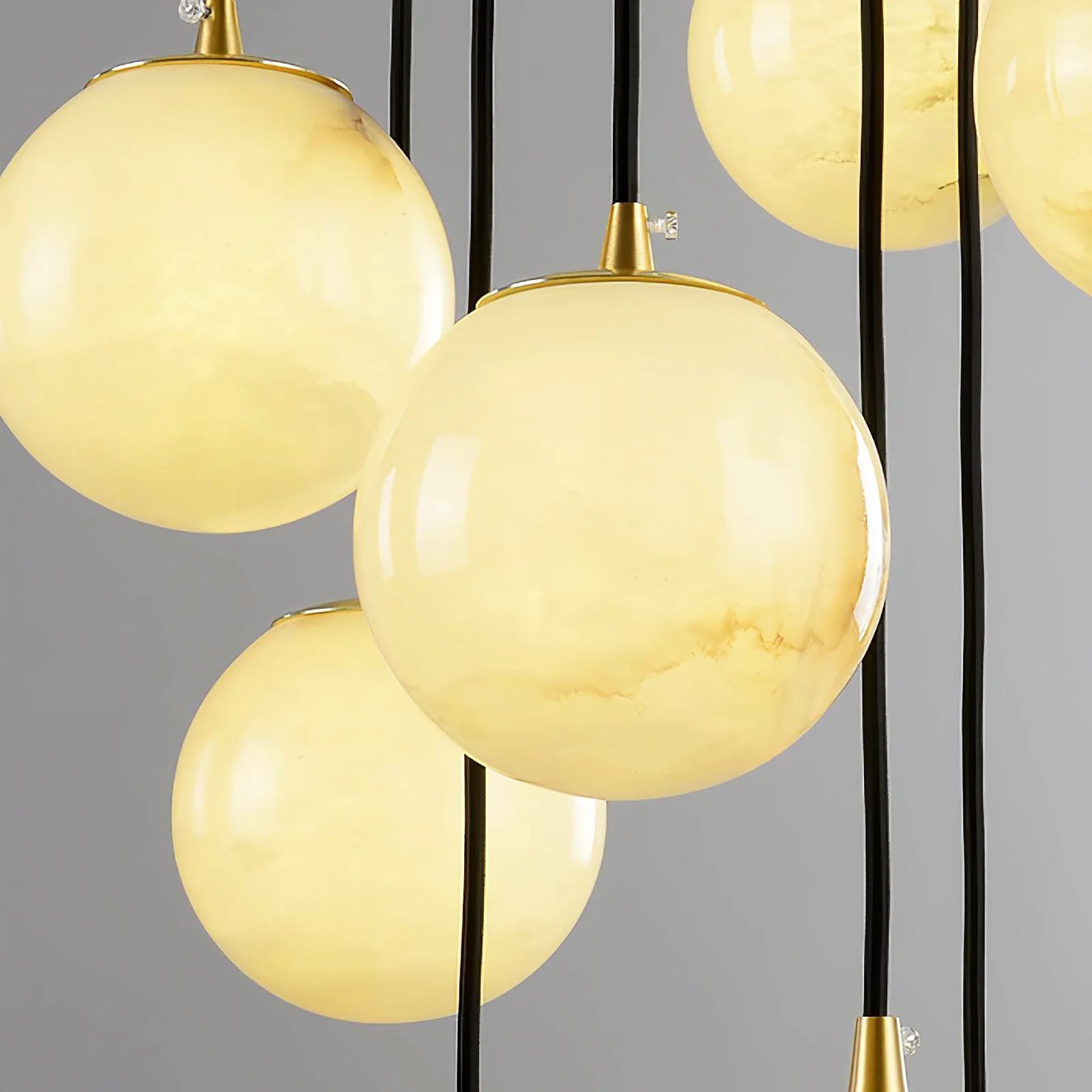 Aurelia Alabaster Cluster Sculptural Pendant Chandelier