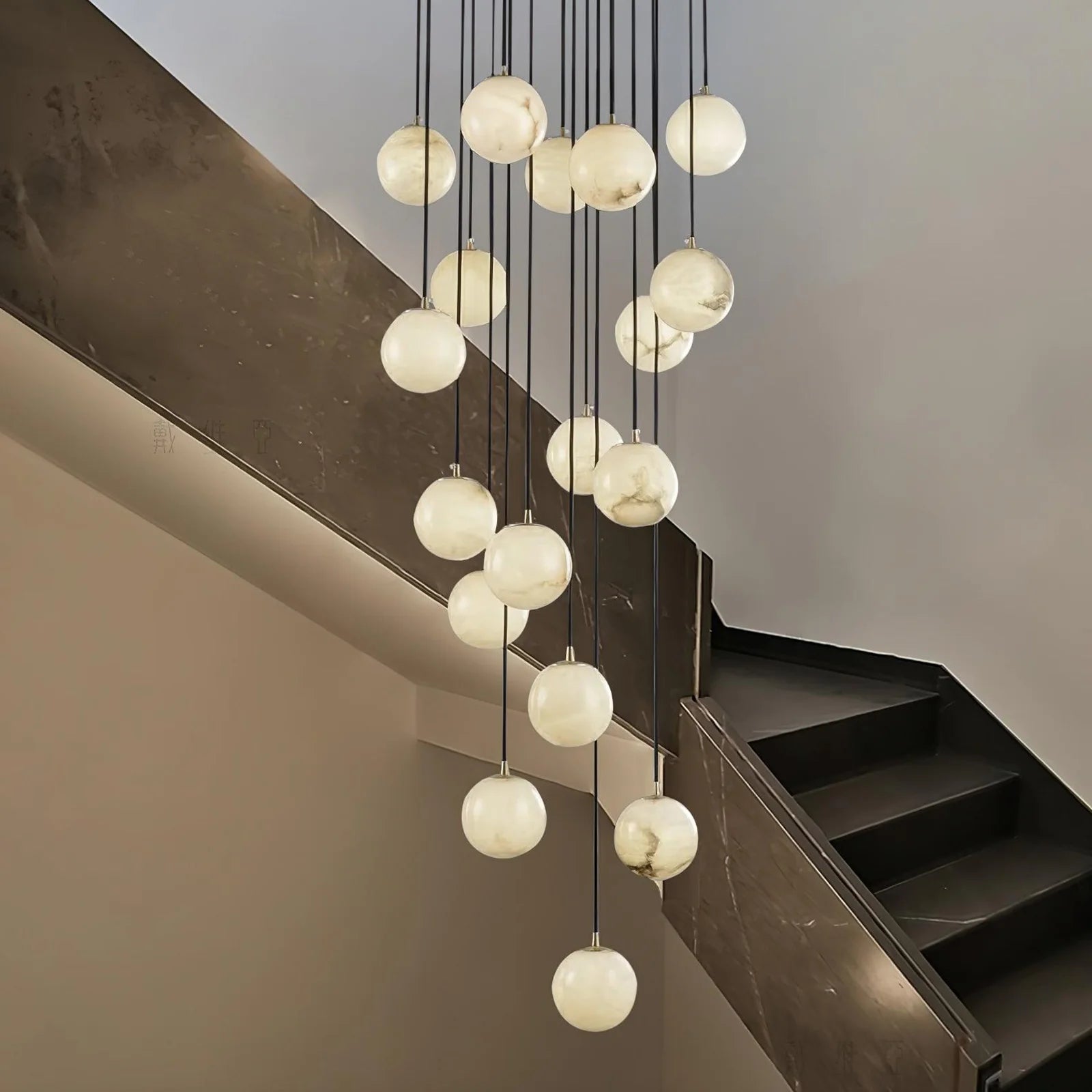 Aurelia Alabaster Cluster Sculptural Pendant Chandelier