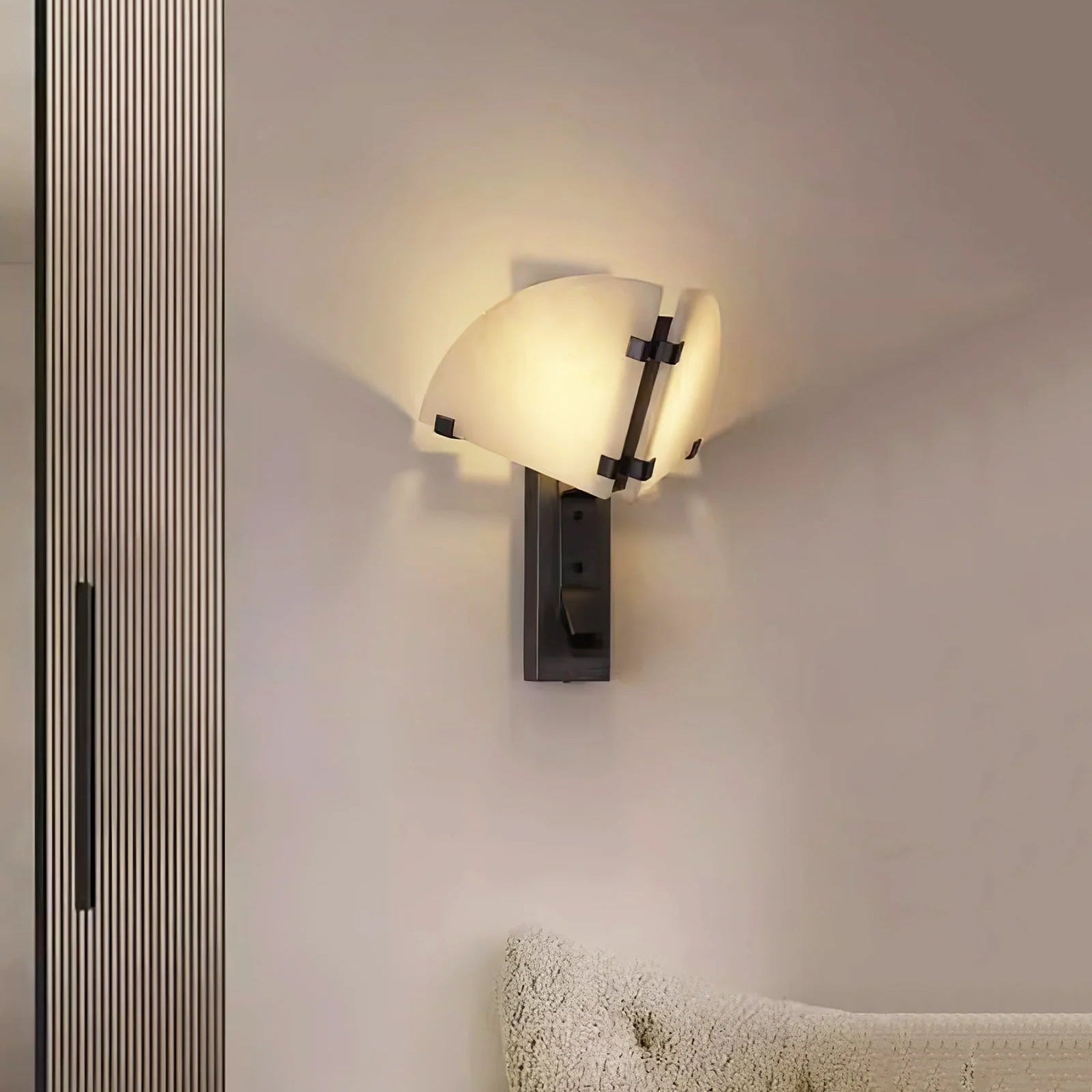 Dione Alabaster Metal Modern Wall Light