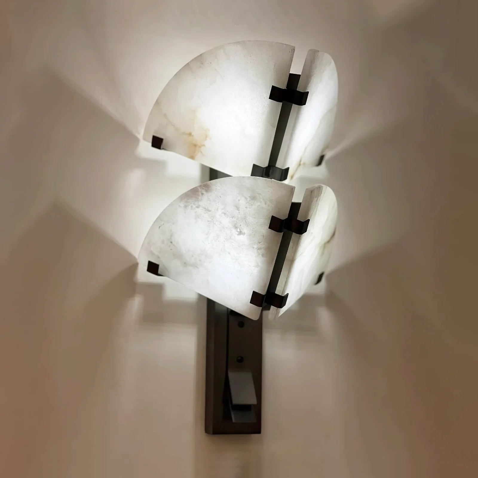 Dione Alabaster Metal Modern Wall Light