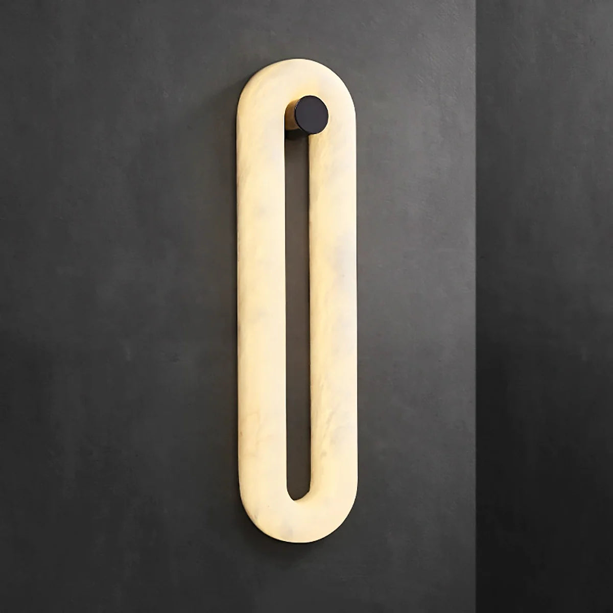 Elliptica Glow Alabaster Minimalist Wall Light