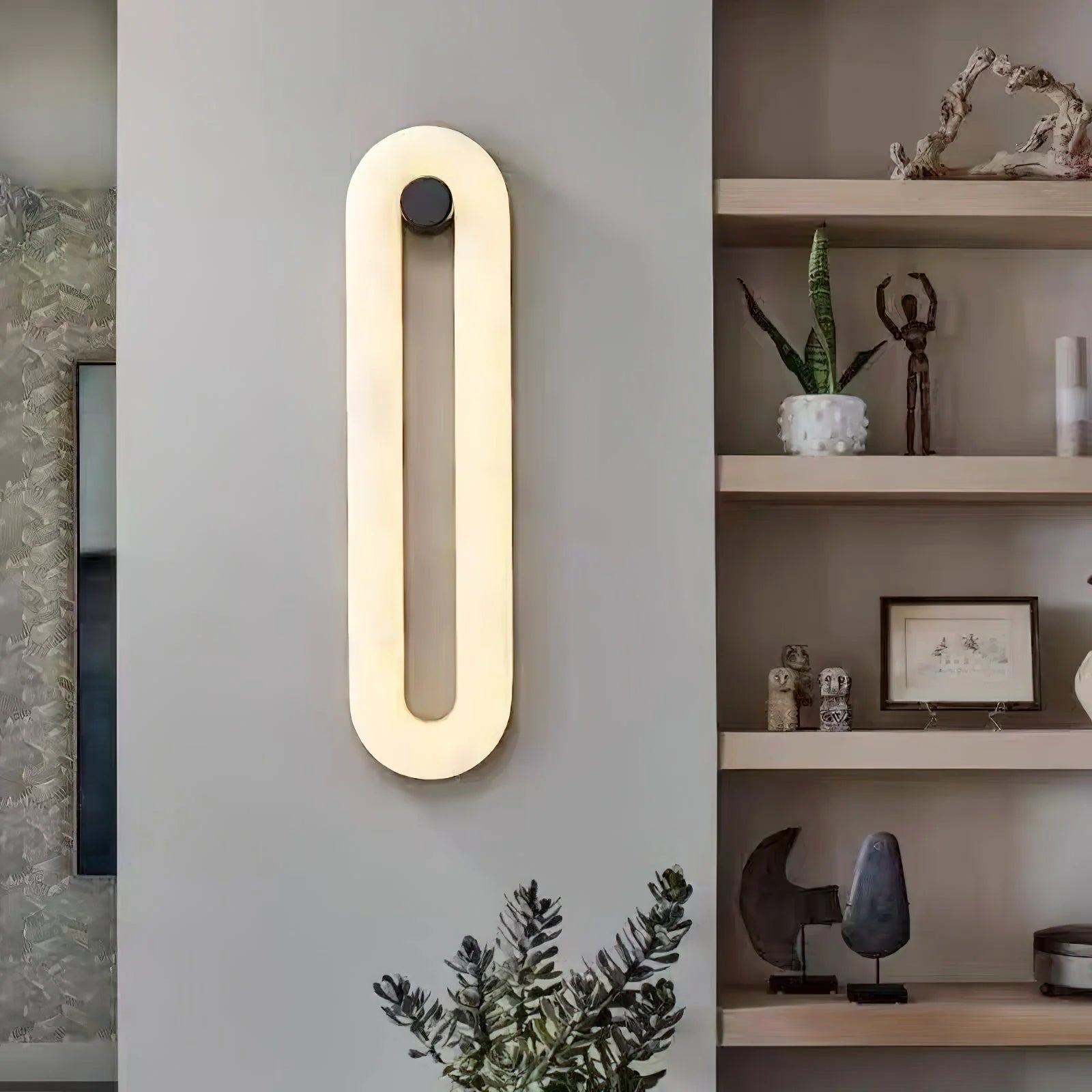 Elliptica Glow Alabaster Minimalist Wall Light