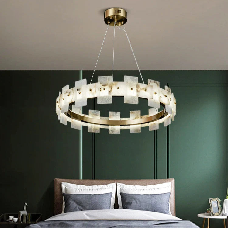 Elba Horizon Alabaster Luxury Chandelier