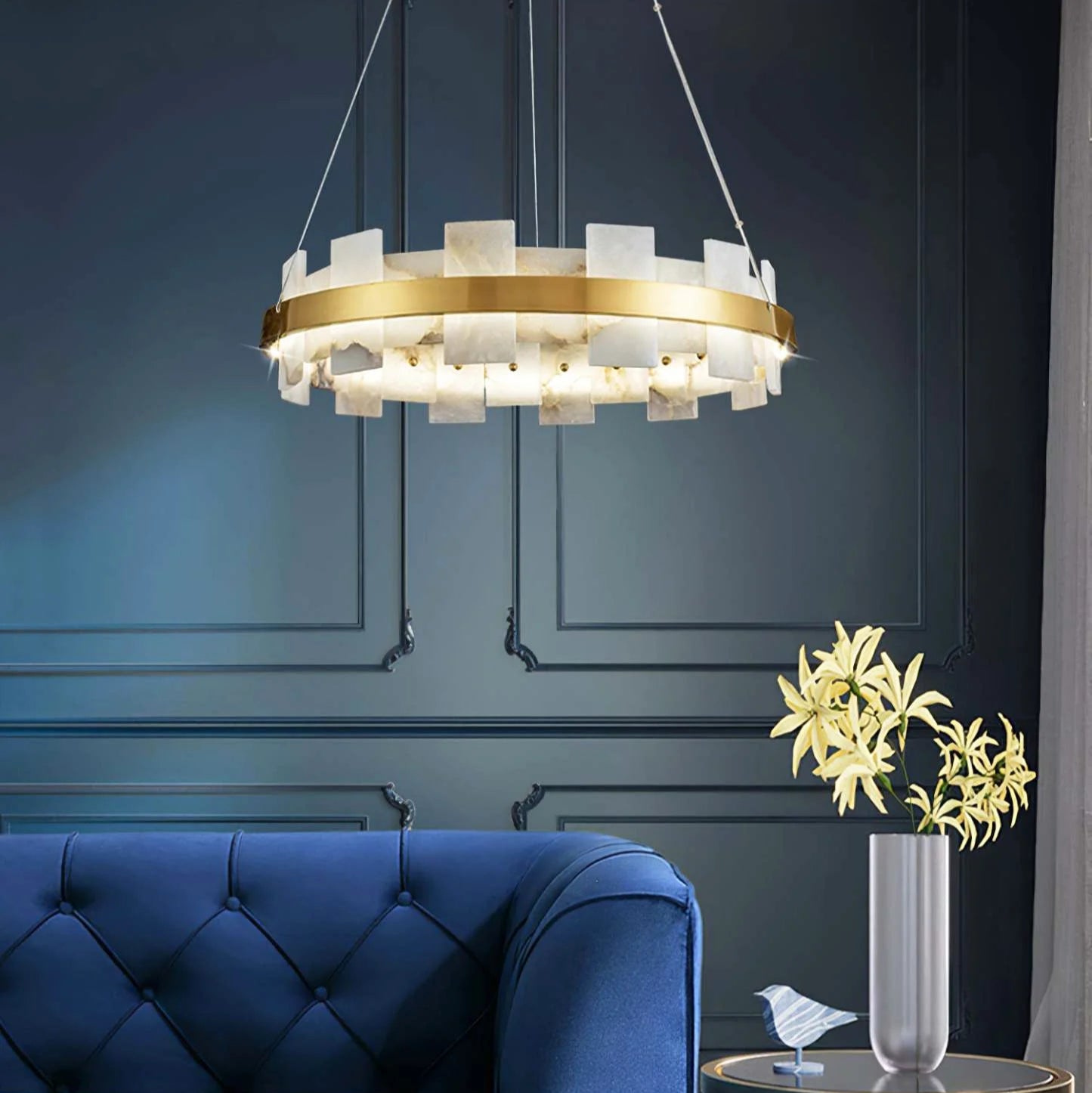 Elba Horizon Alabaster Luxury Chandelier