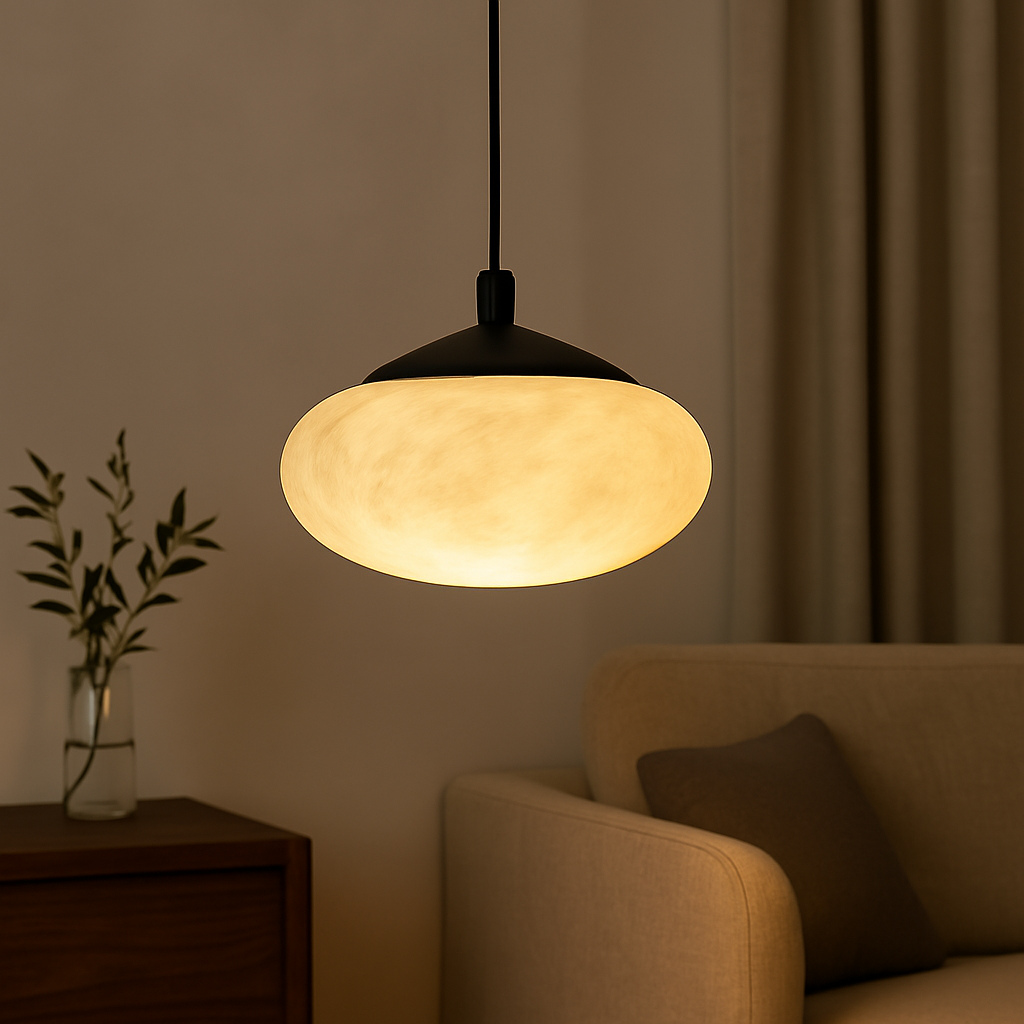 Alabaster Mini Marble Mushroom Pendant Light