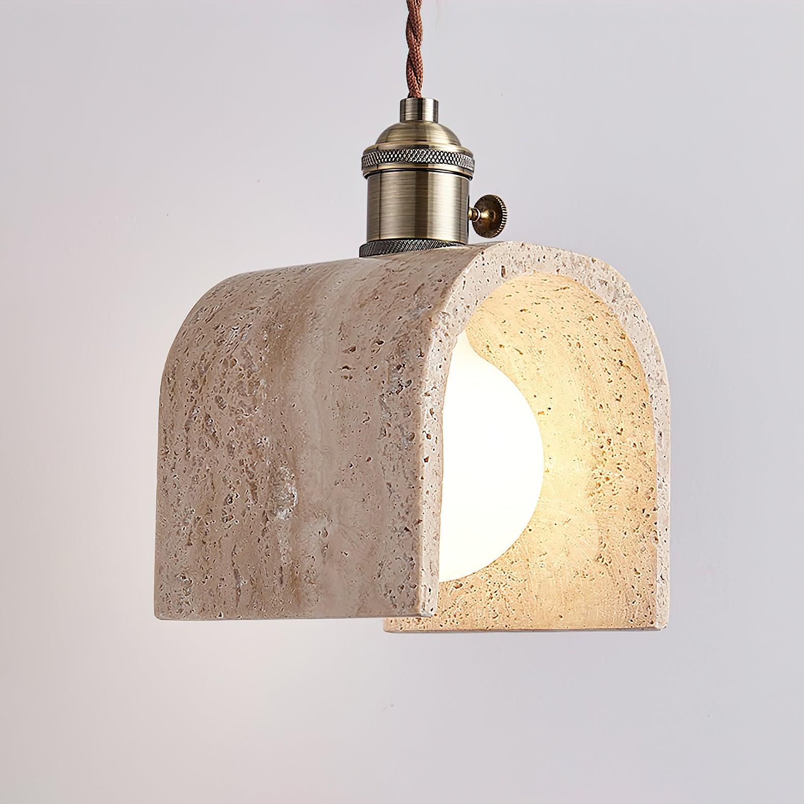 Alagusmo Minimalist Travertine Pendant Light