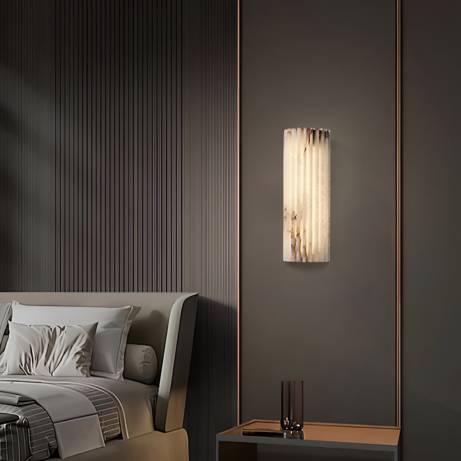 Alvia Alabaster LED Wall Light