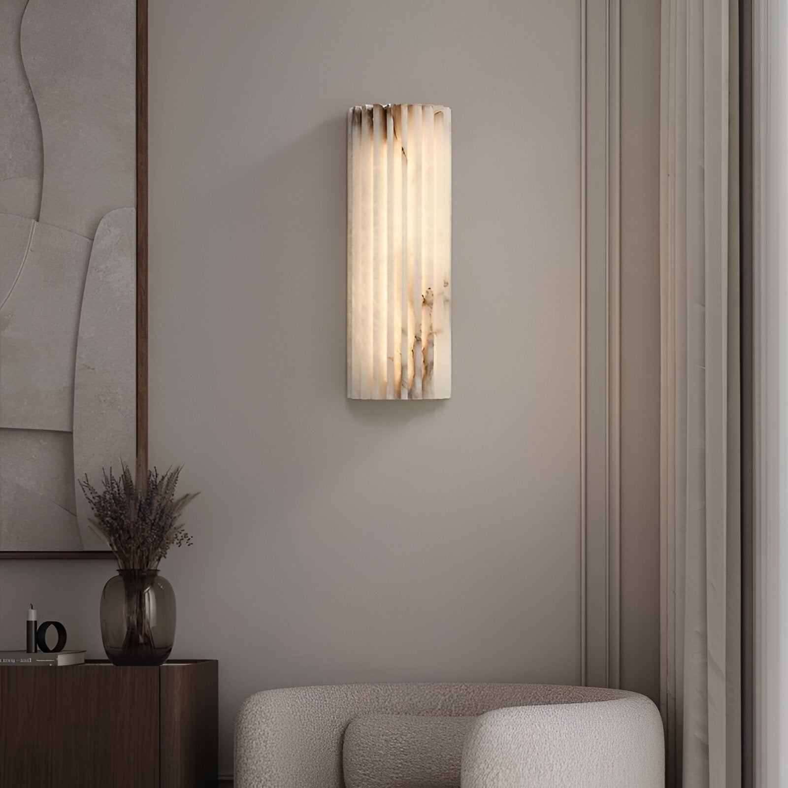 Alvia Alabaster LED Wall Light