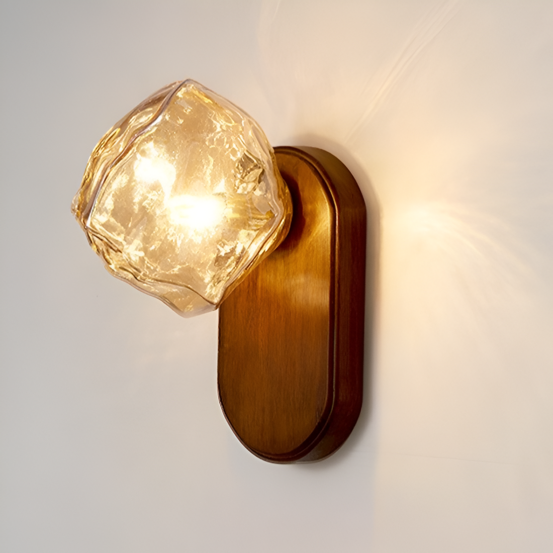 Nordic Simple Ice Glass Cube Wall Light