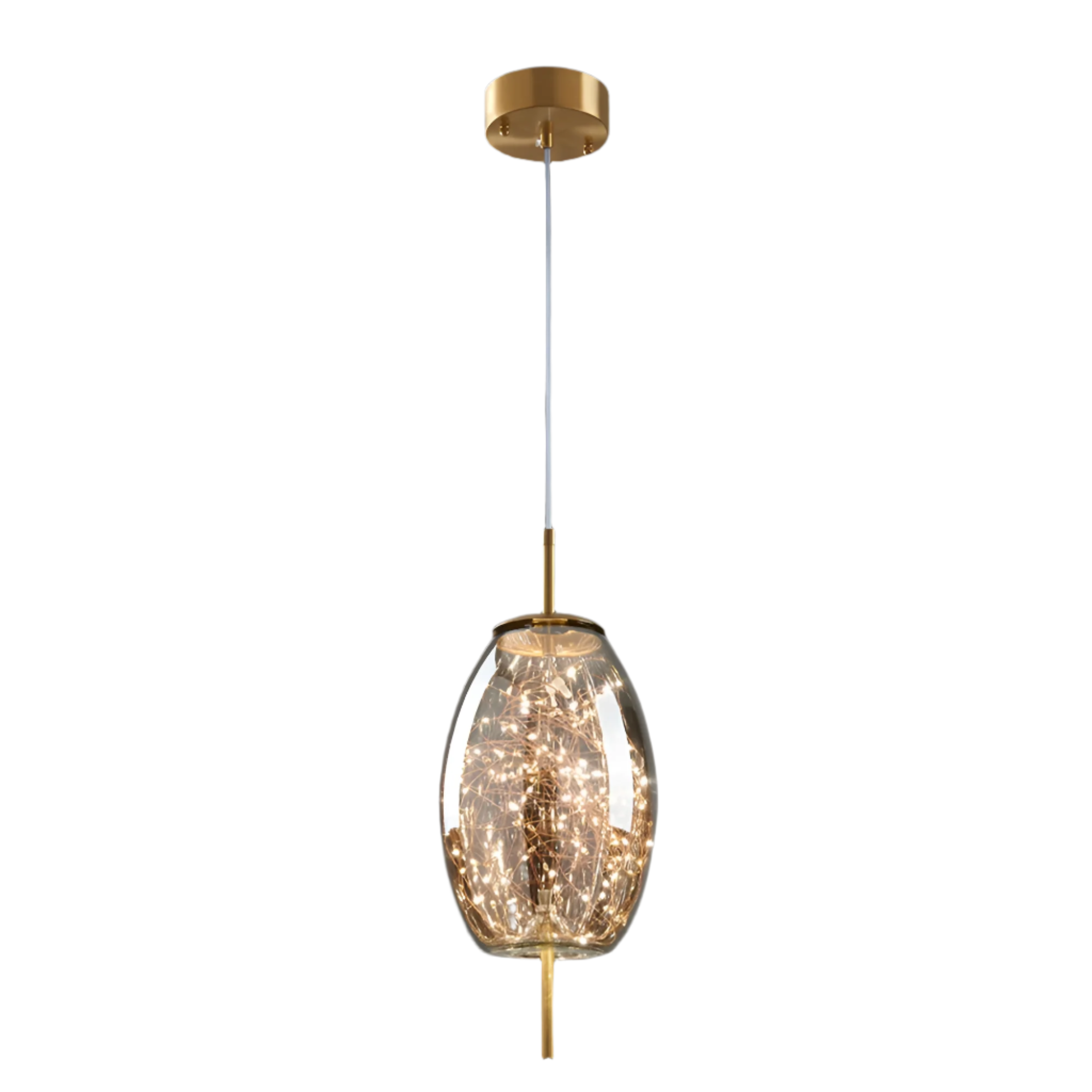 Lampe suspendue en verre moderne de luxe nordique