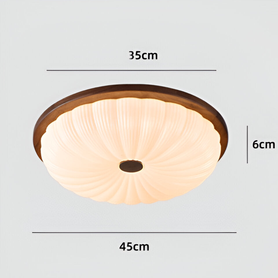 American Vintage Wood Retro Ceiling Light