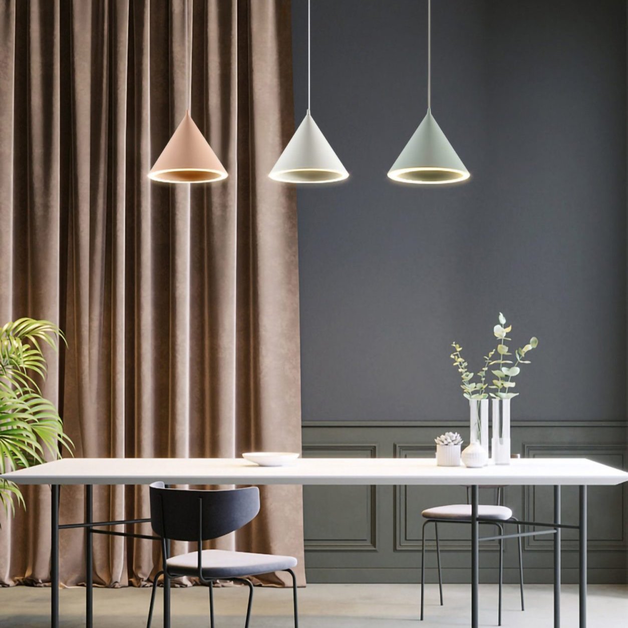 Nordic Aluminum Cone Shape Pendant Light