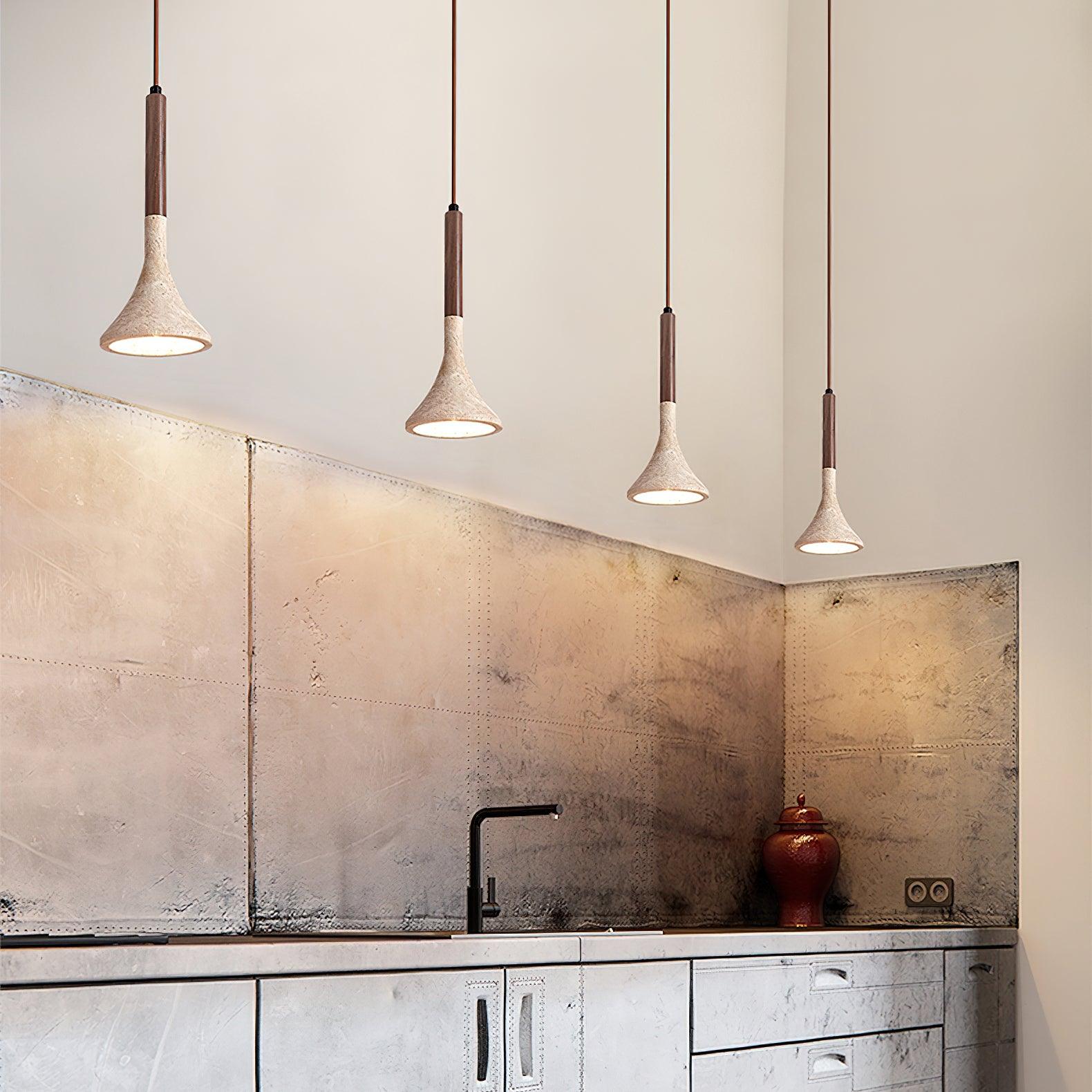 Aplomb Japandi Travertine Pendant Lamp