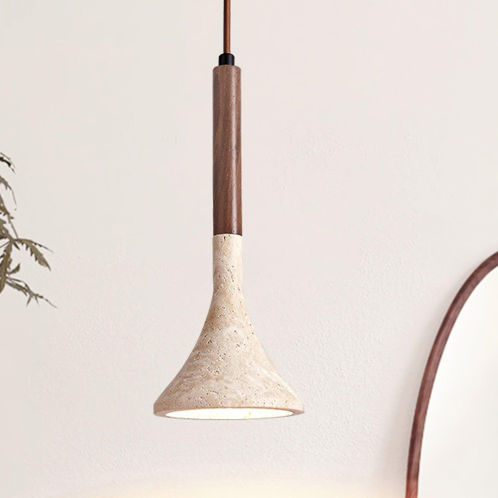 Aplomb Japandi Travertine Pendant Lamp