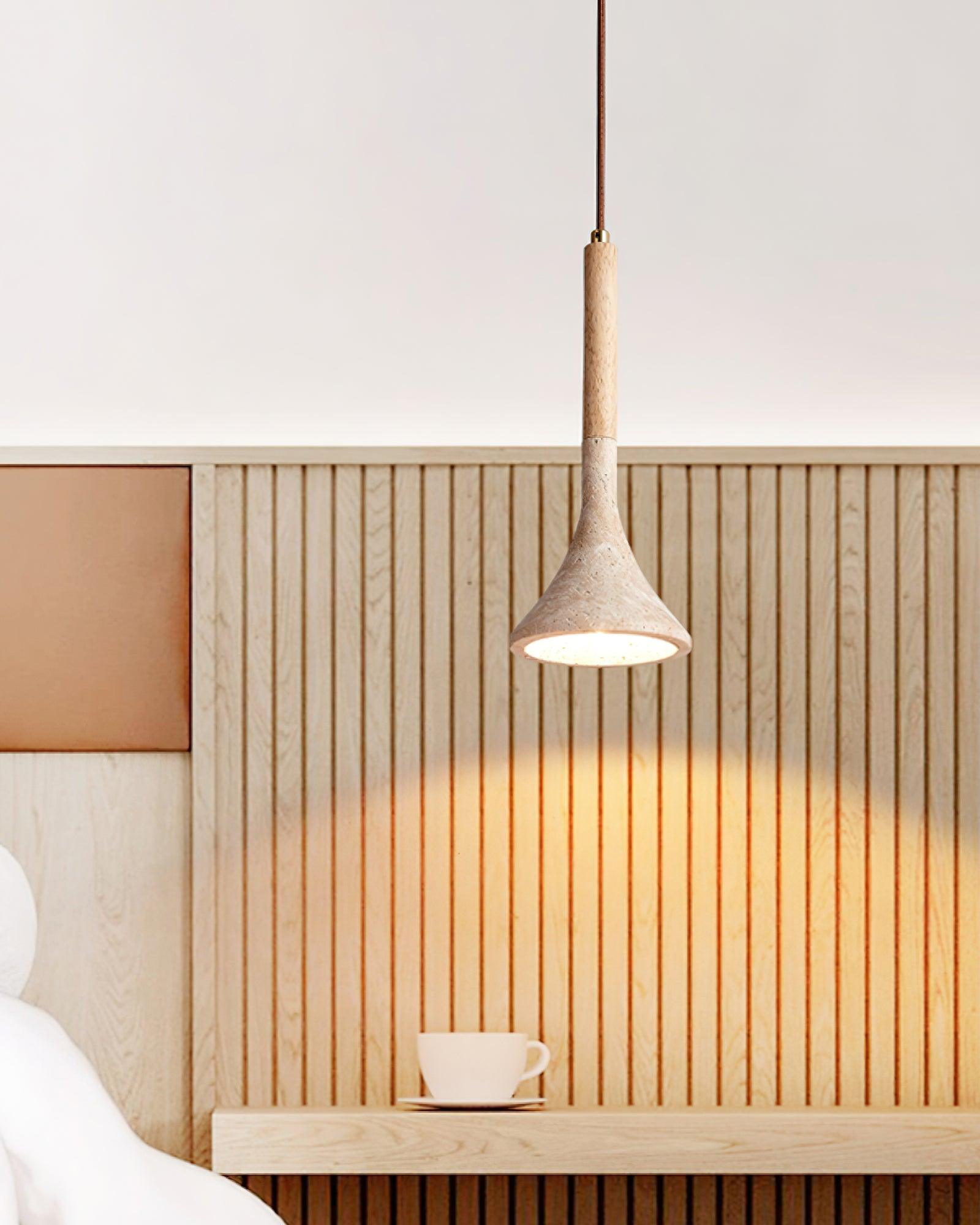 Aplomb Japandi Travertine Pendant Lamp