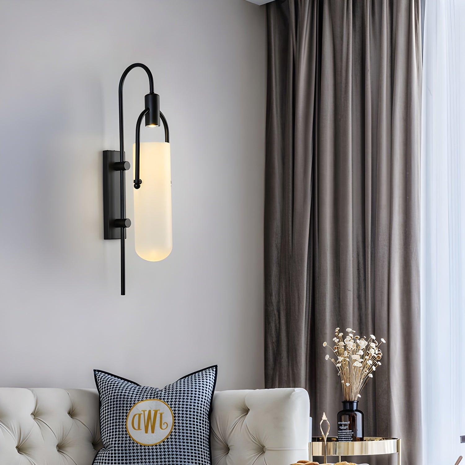 Verta Industrial Glass Wall Light