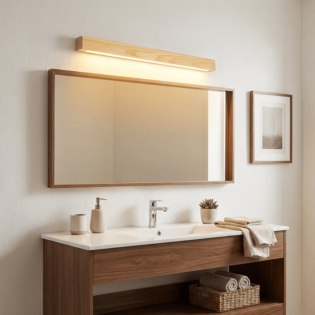 Arlo Nordic Linear Wood Wall Light