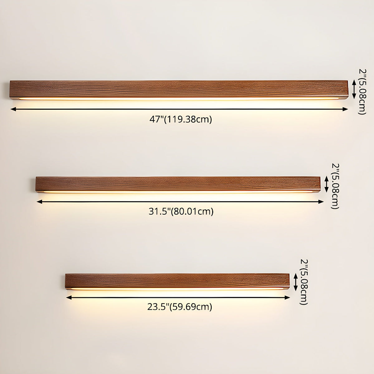 Arlo Nordic Linear Wood Wall Light