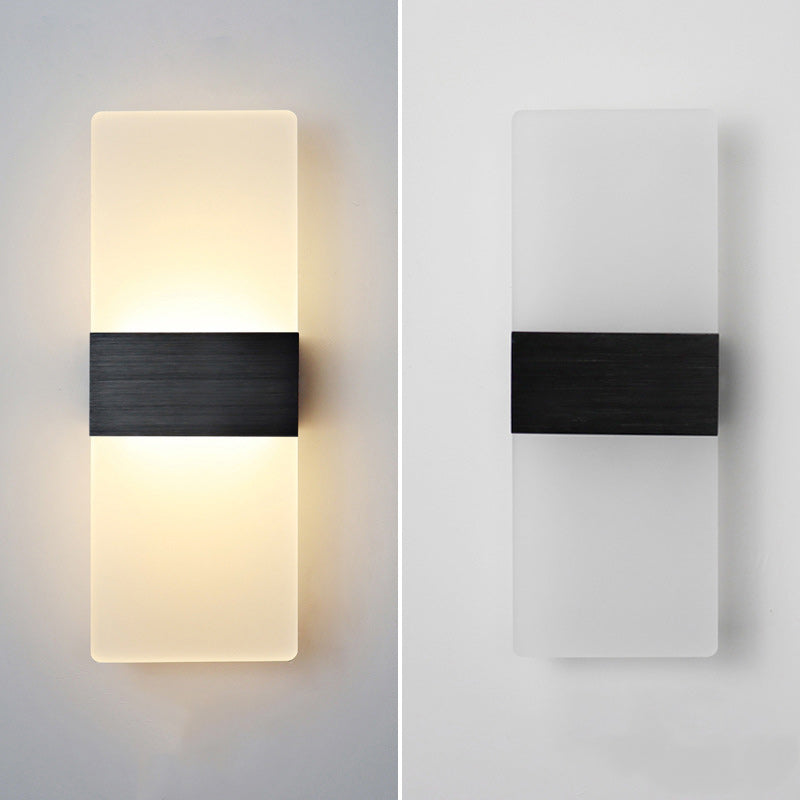Minimalist Acrylic Aluminum Rectangle LED Wall Light
