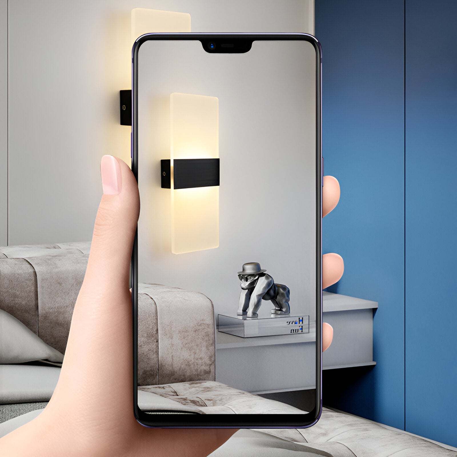 Minimalist Acrylic Aluminum Rectangle LED Wall Light