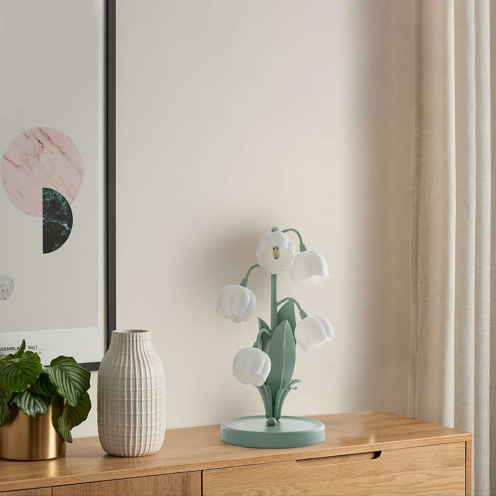 Bell Orchid Nordic Iron Glass Flower Table Light