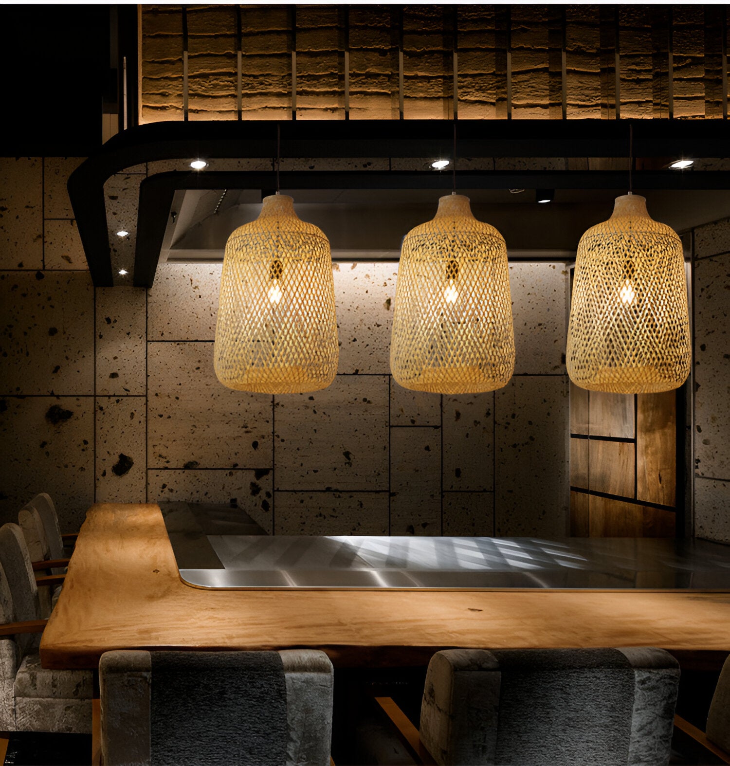 Solaya Handwoven Bamboo Pendant Light