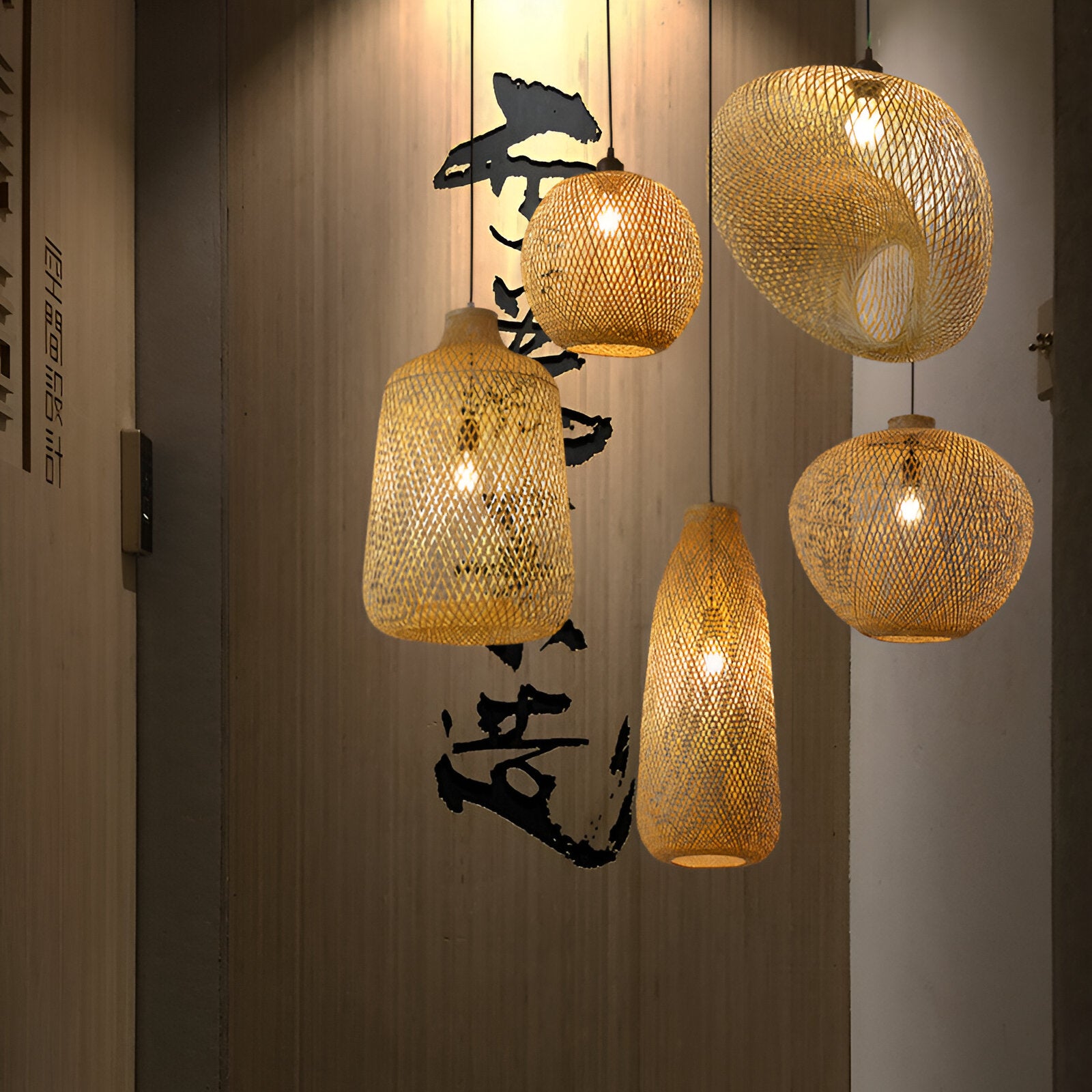 Solaya Handwoven Bamboo Pendant Light