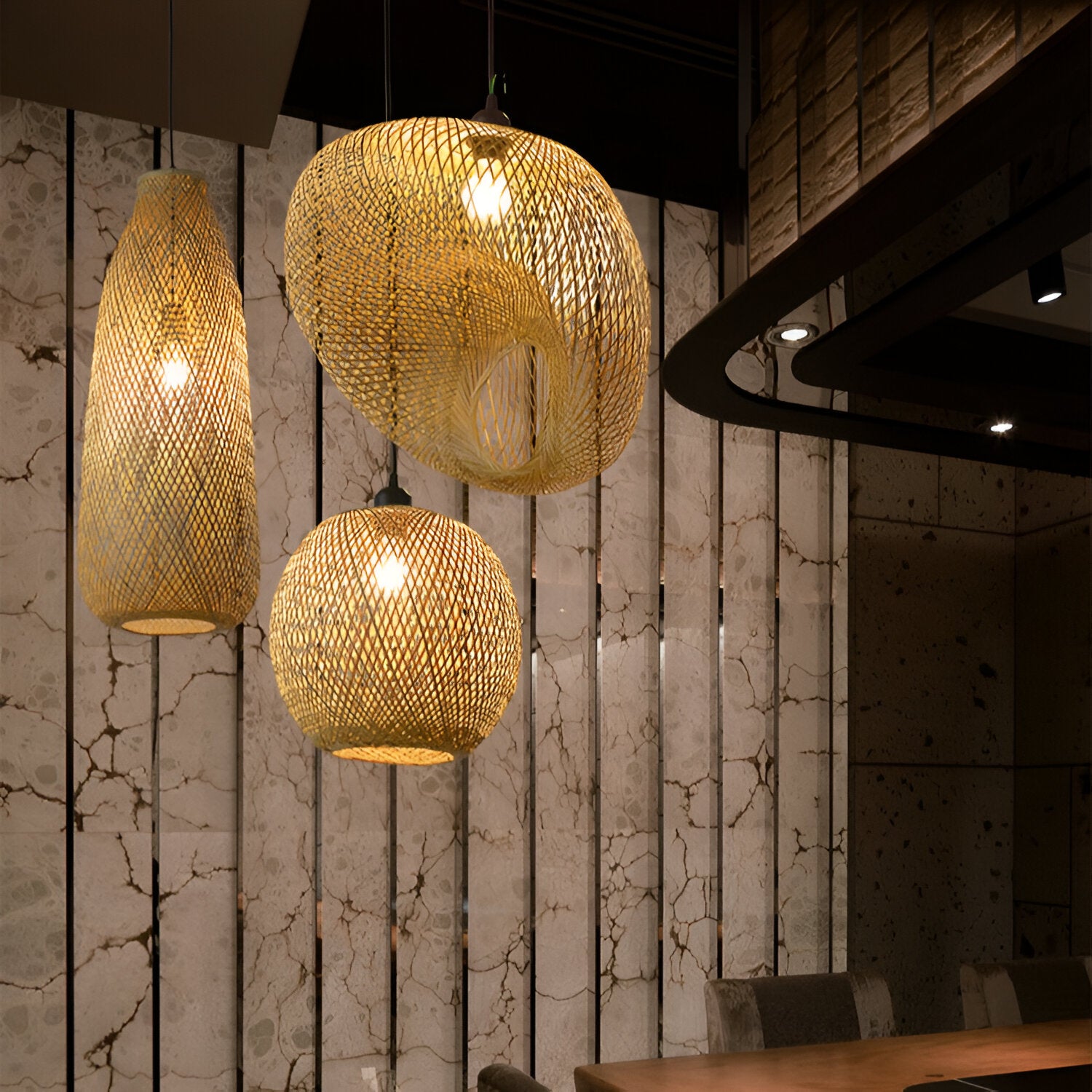 Solaya Handwoven Bamboo Pendant Light