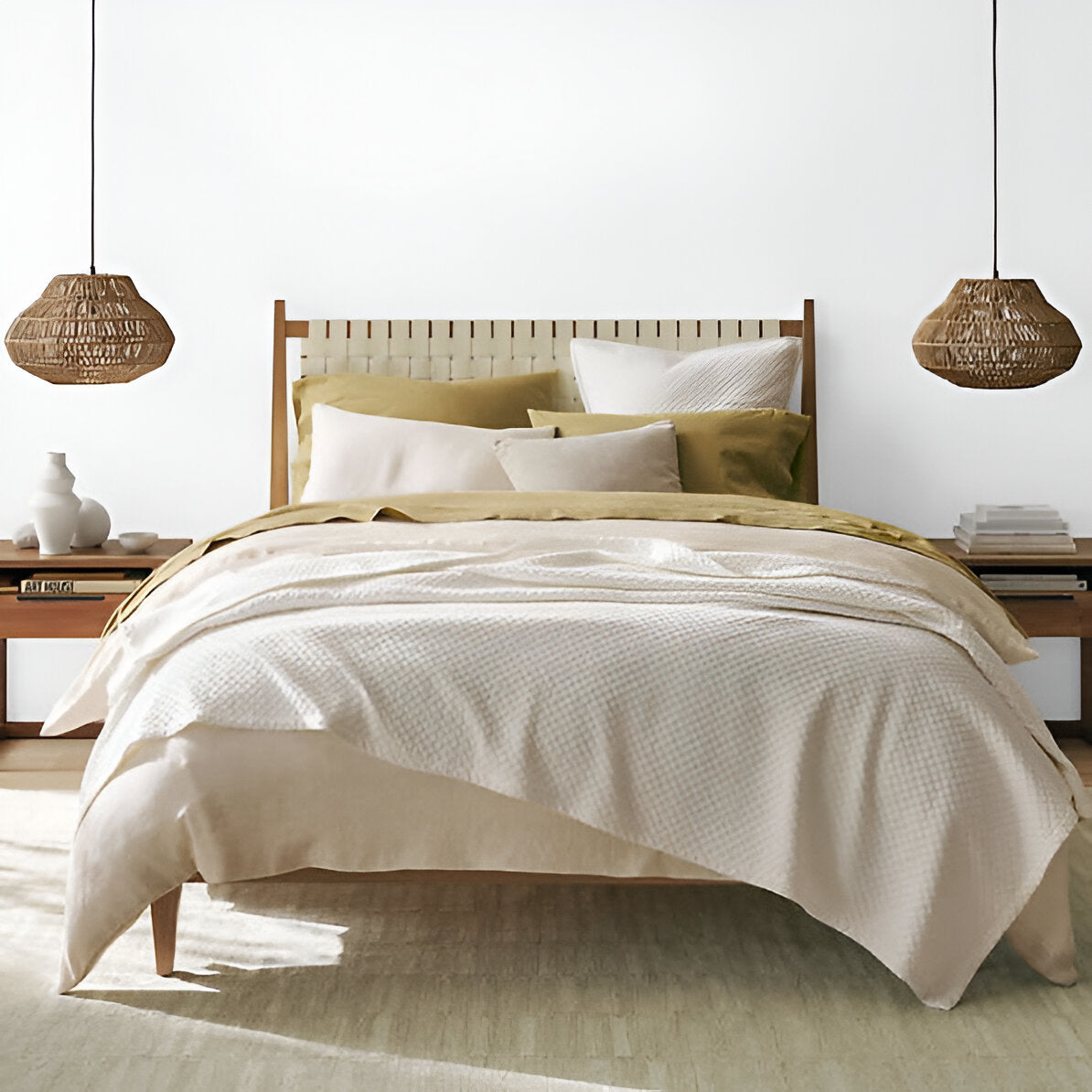 Boho Style Woven Handmade Rattan Pendant Light