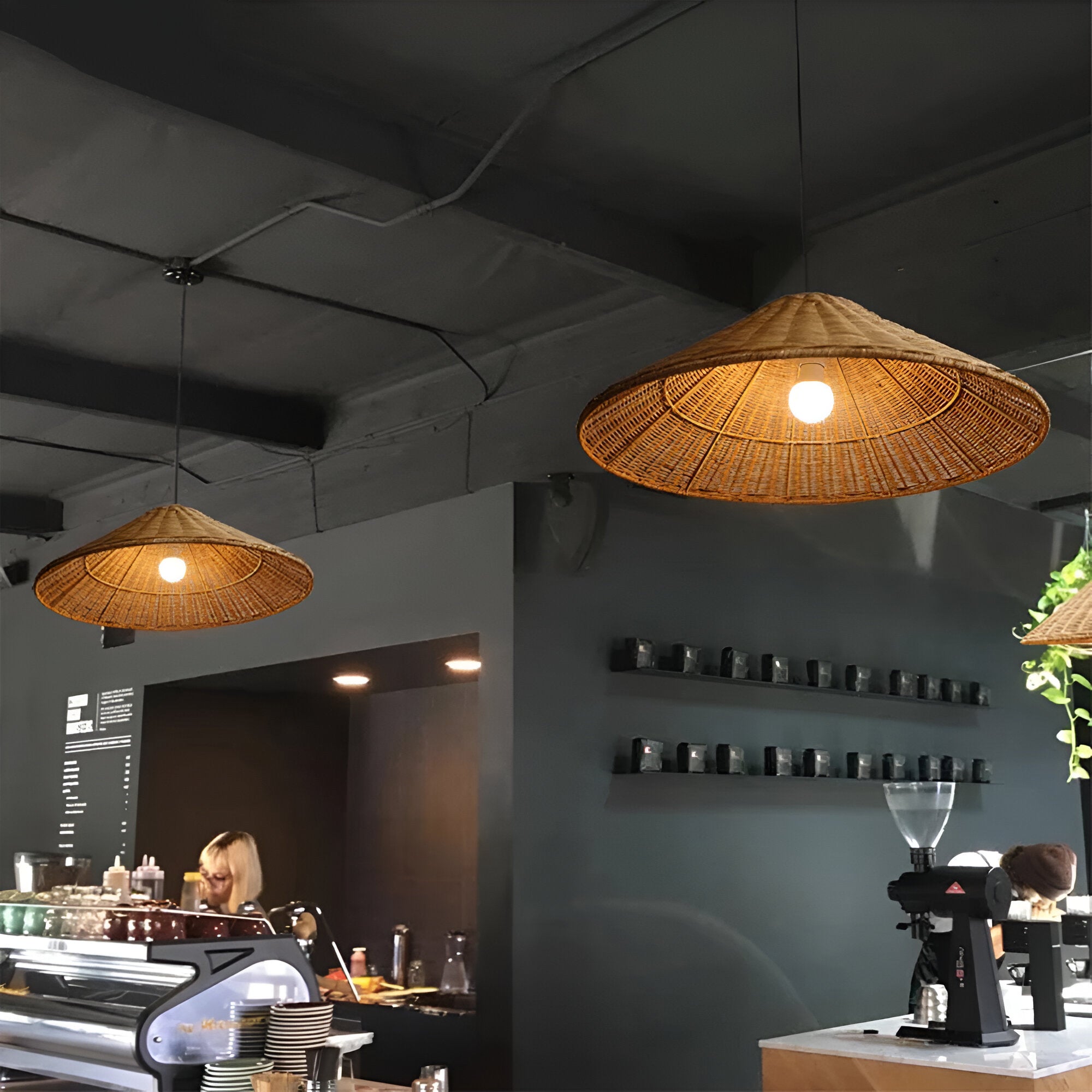 Japandi Artisan Shine Rattan Pendant Light