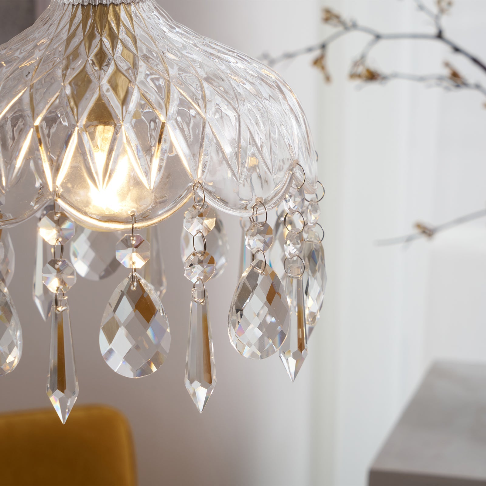 Celestial Glow Retro Brass Glass Pendant Light