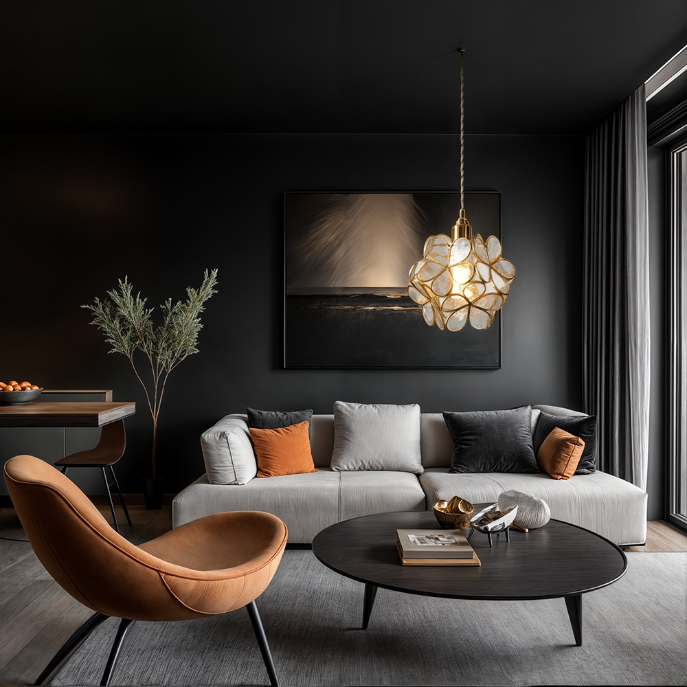 Blooming Nordic Flower Glass Pendant Light