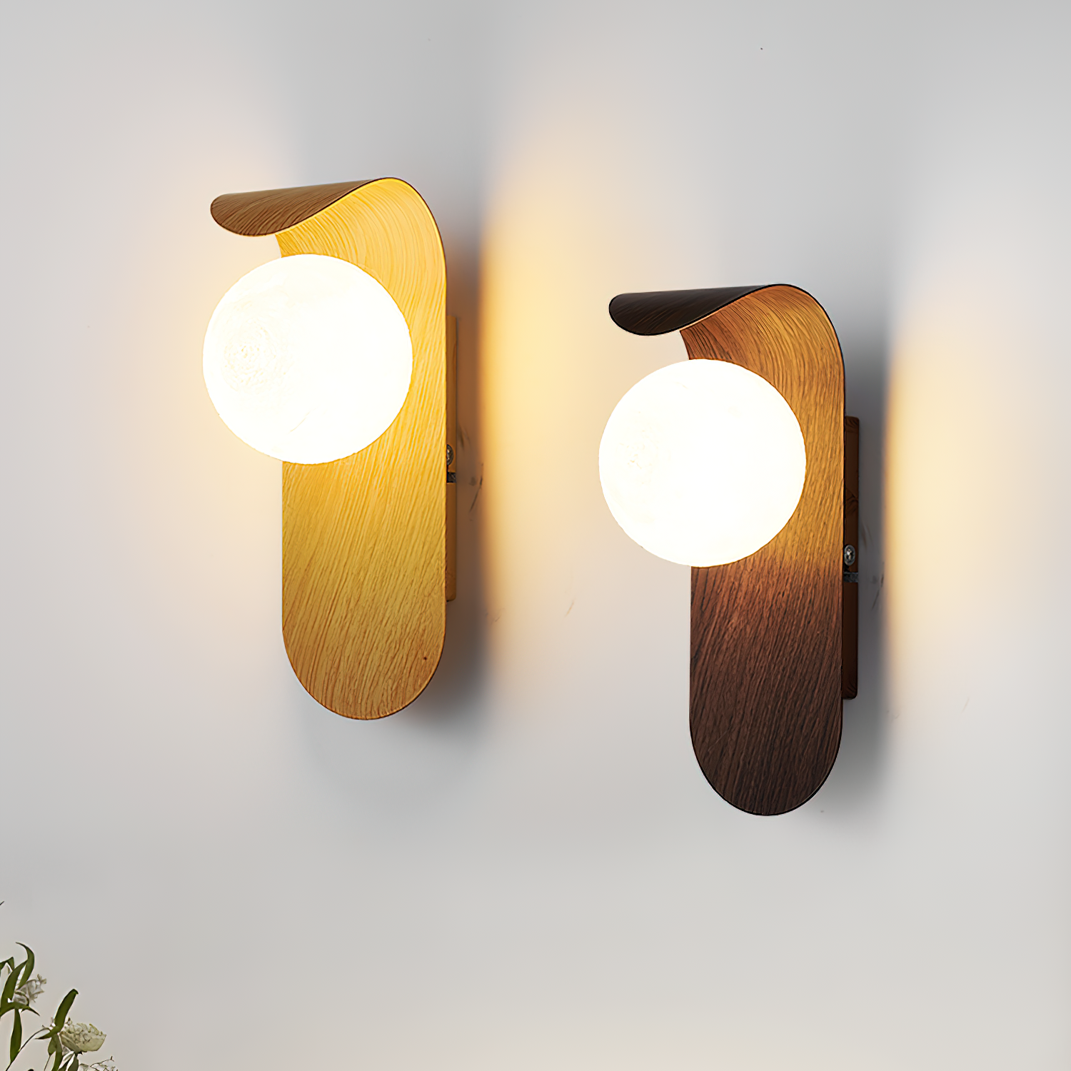 Carlyle Nordic Minimalist Iron Wood Accent LED Wall Light