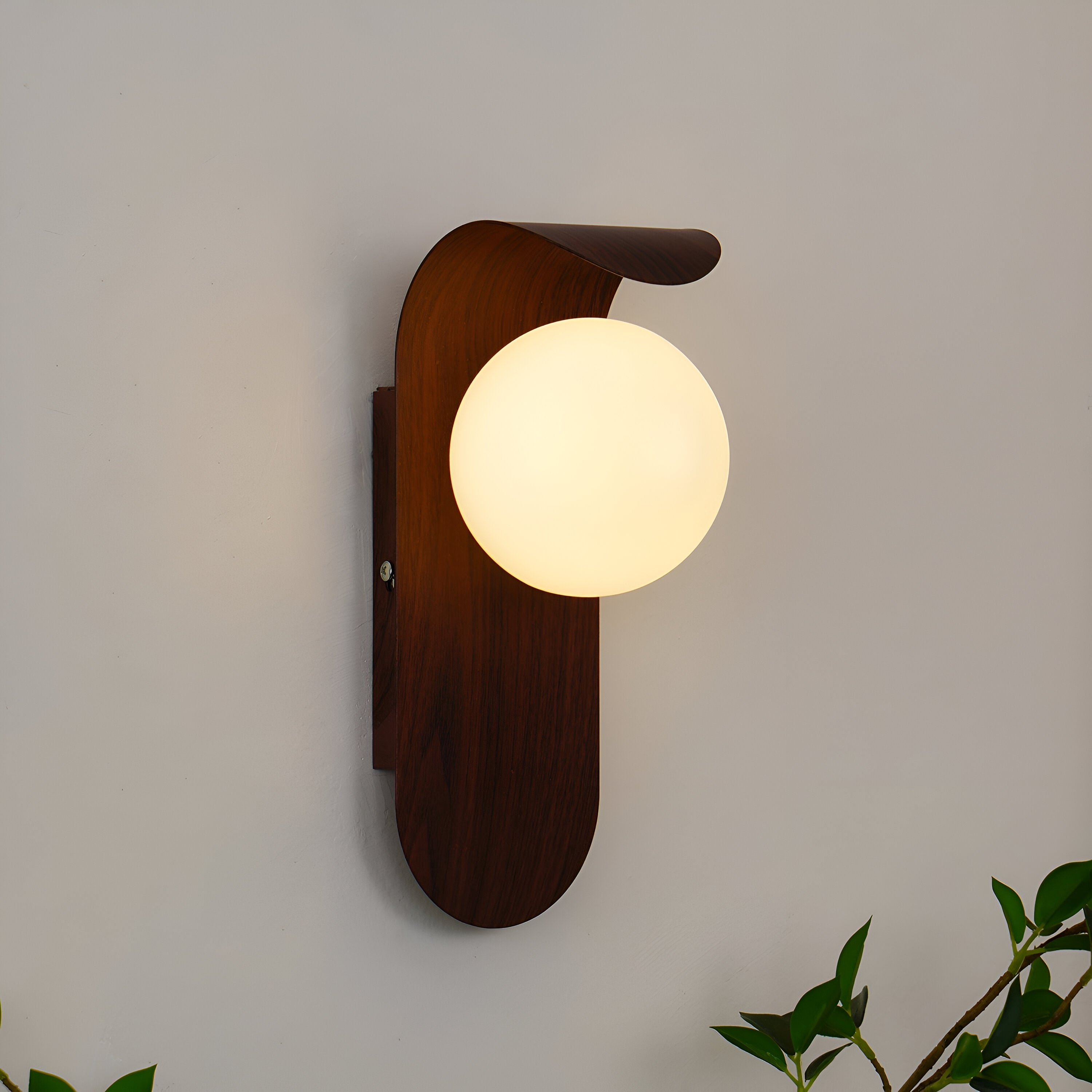 Carlyle Nordic Minimalist Iron Wood Accent LED Wall Light