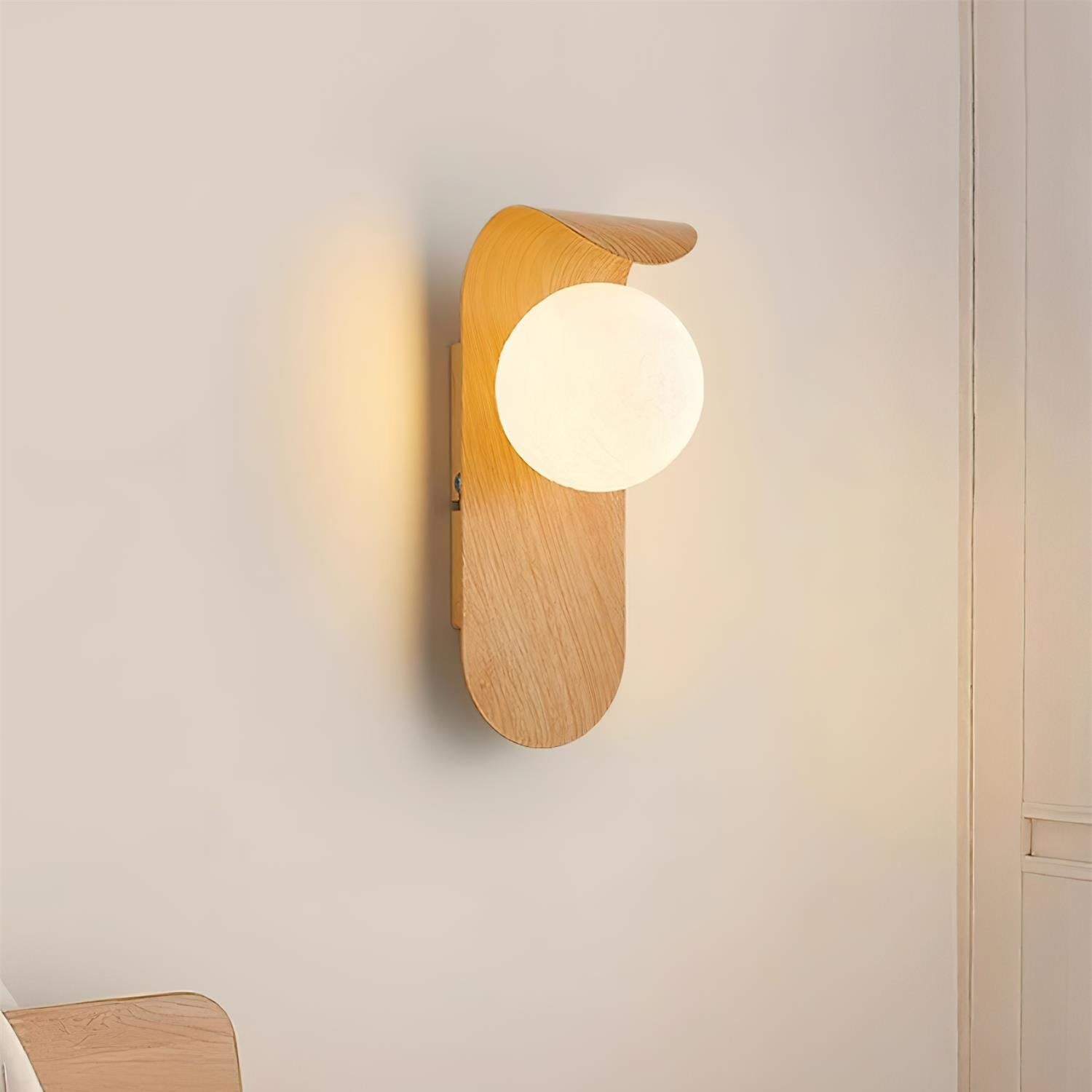 Carlyle Nordic Minimalist Iron Wood Accent LED Wall Light