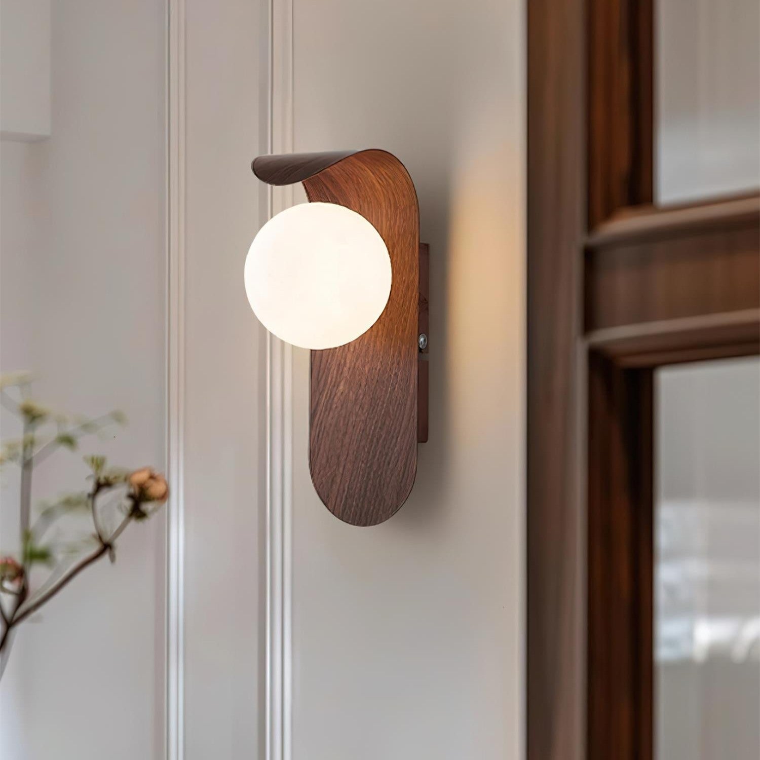 Carlyle Nordic Minimalist Iron Wood Accent LED Wall Light