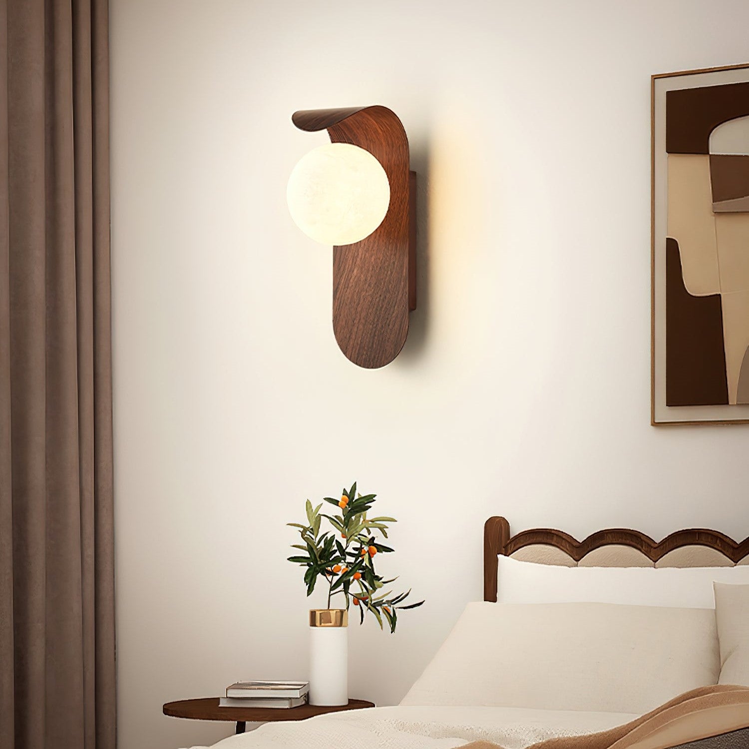 Carlyle Nordic Minimalist Iron Wood Accent LED Wall Light